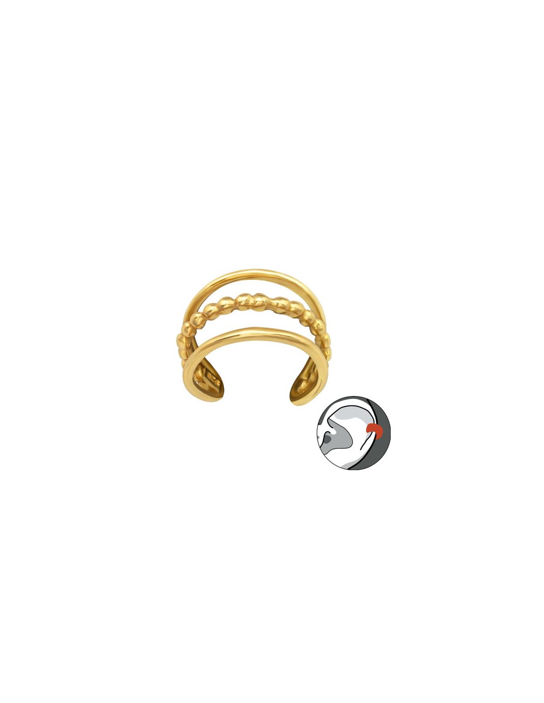 Aros de Plata Cuff  1un Plain 1.2 mm...