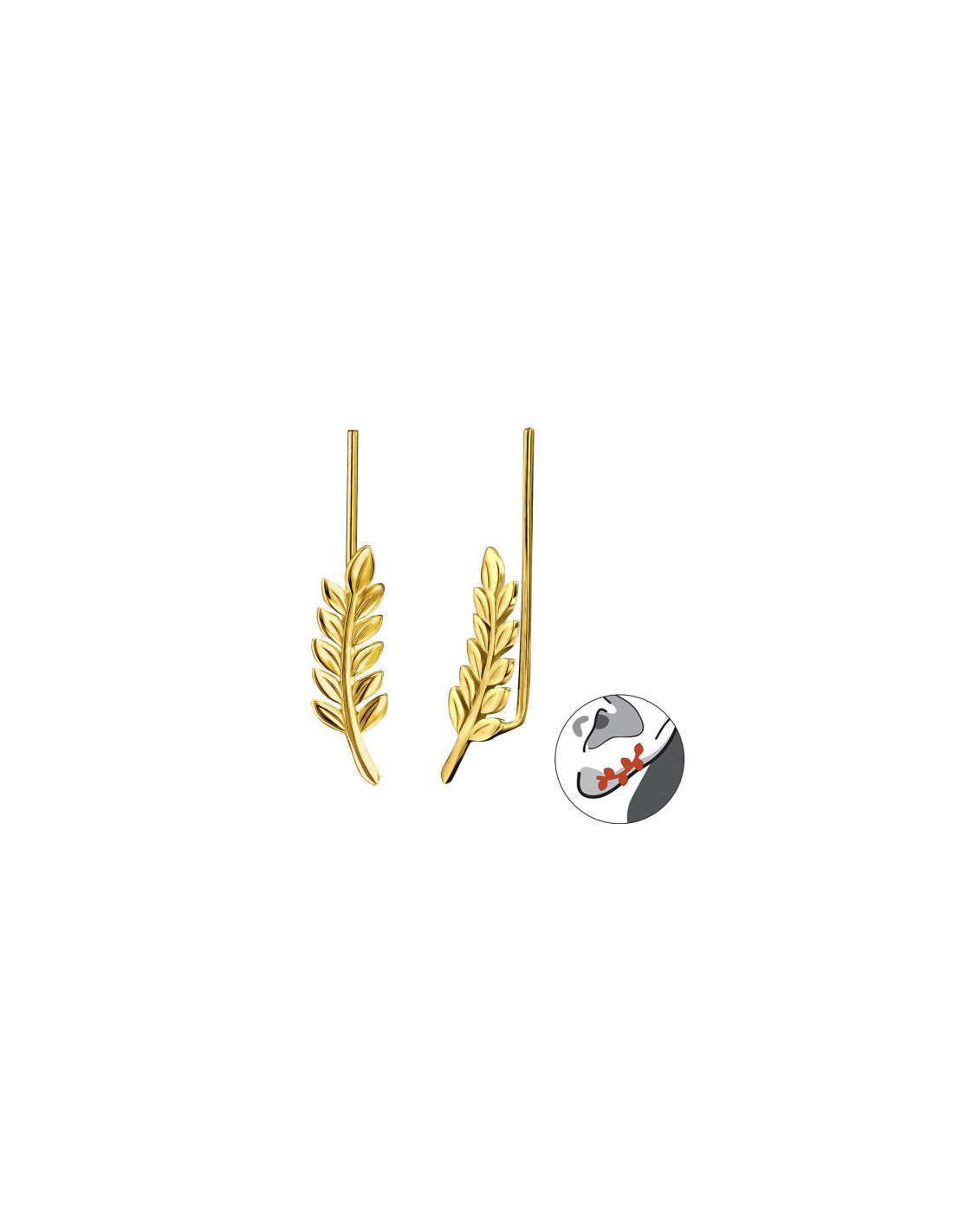 Aros de Plata Cuff  Trepador 2un...