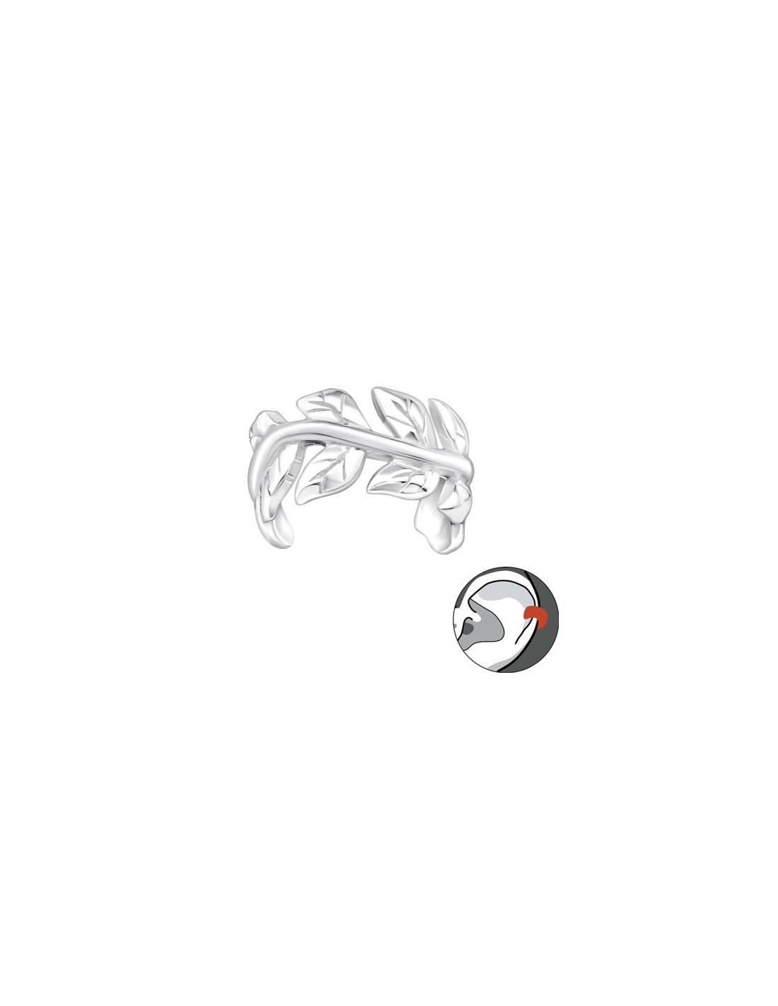 Aros de Plata Cuff  1un Vine 6 mm x...