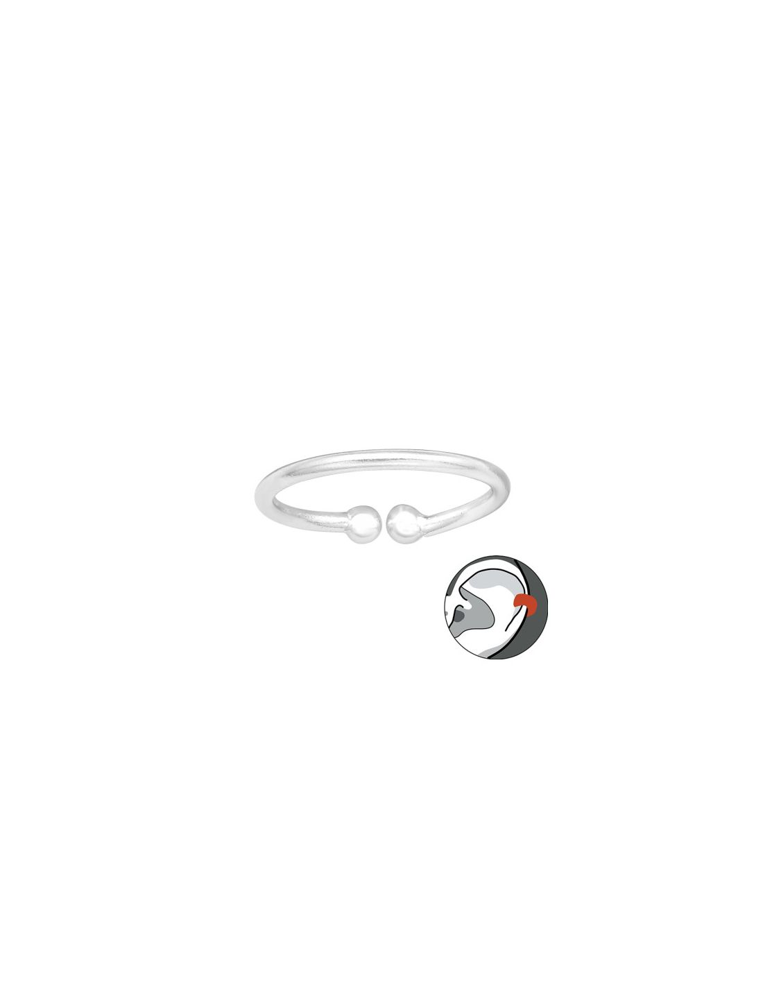Aros de Plata Cuff  1un Plain 10Mm N/A