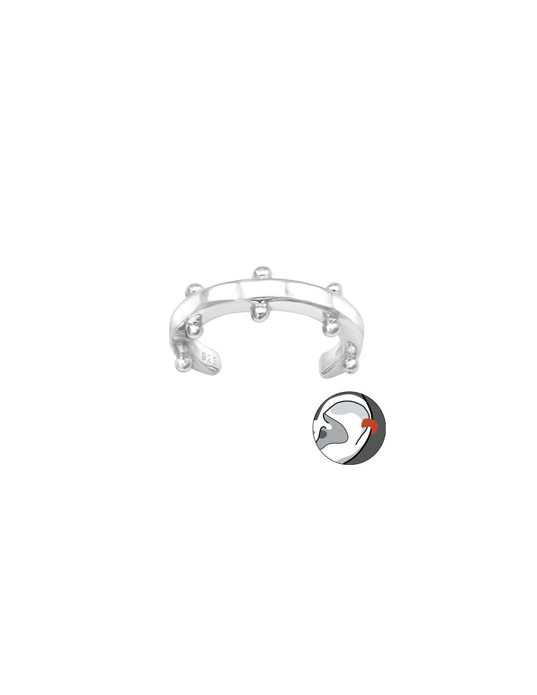 Aros de Plata Cuff  1un Patterned 11...