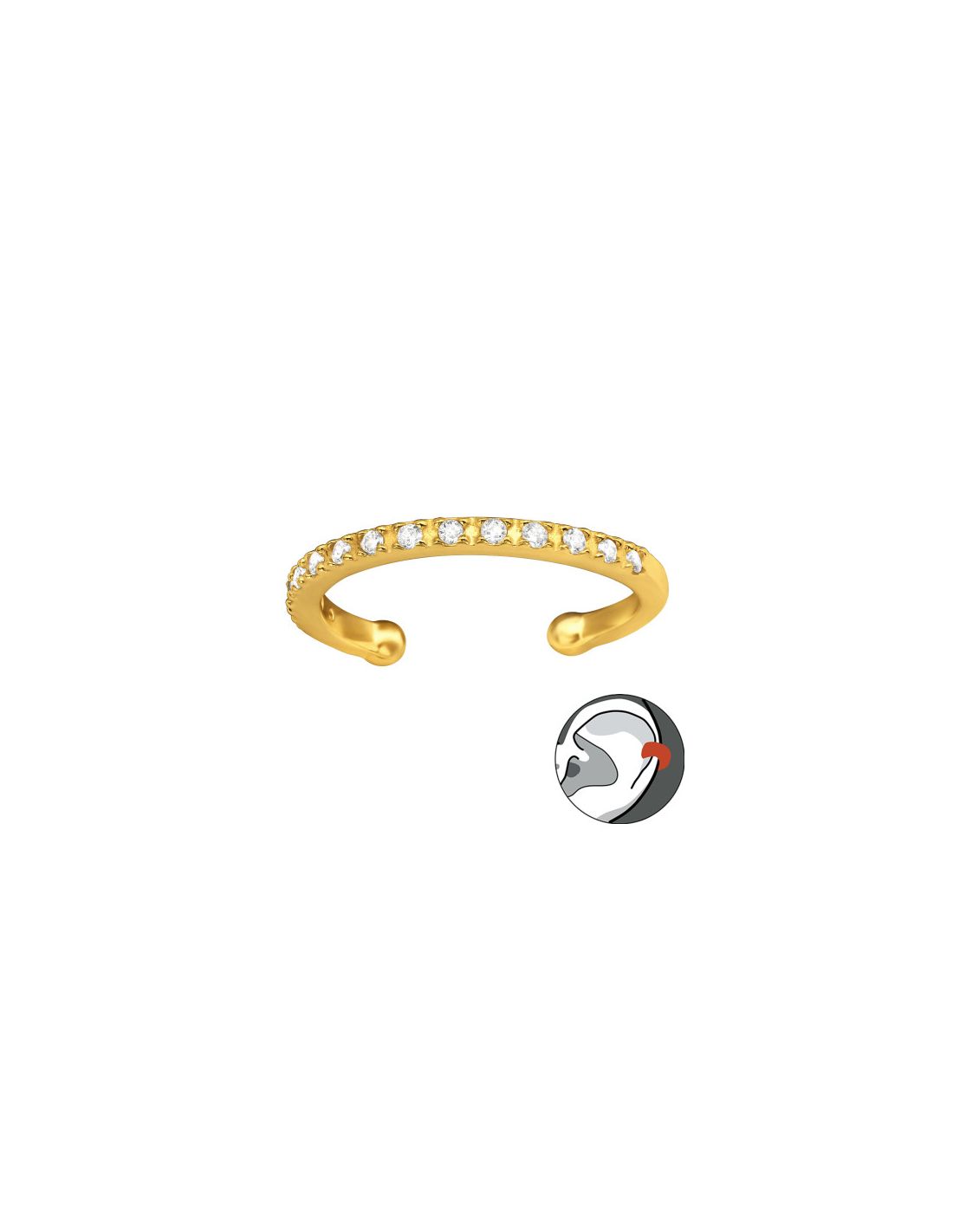 Aros de Plata Cuff  1un Sparkling 1.5...