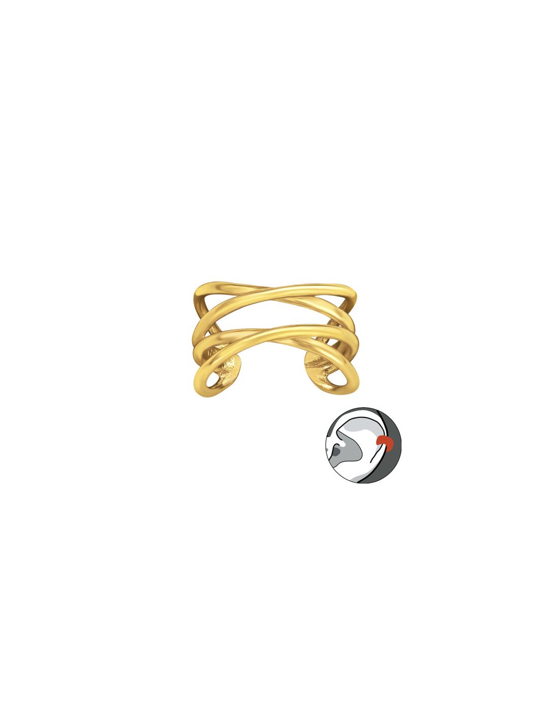 Aros de Plata Cuff  1un Plain 12 mm x...