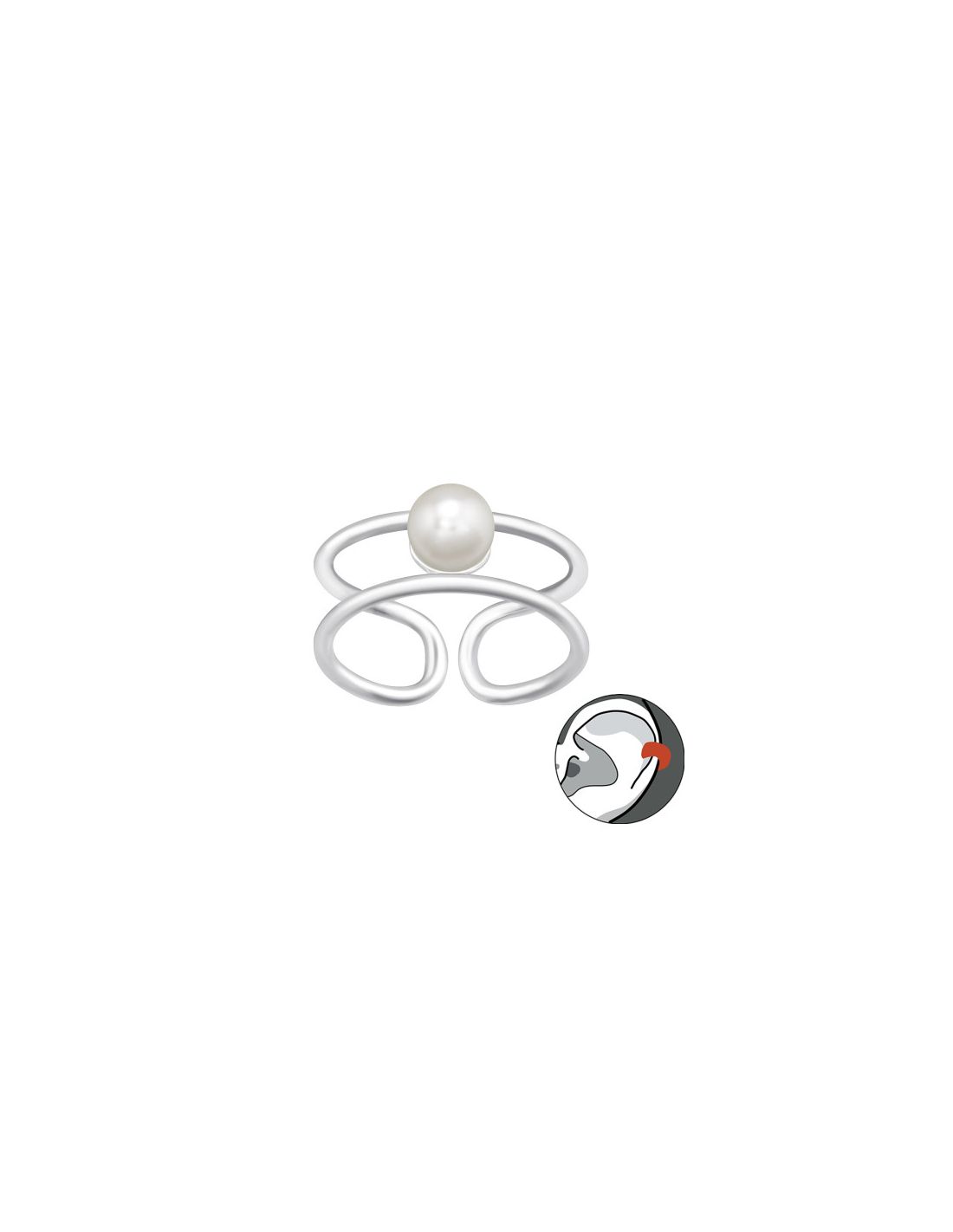 Aros de Plata Cuff  1un Geometric 3...