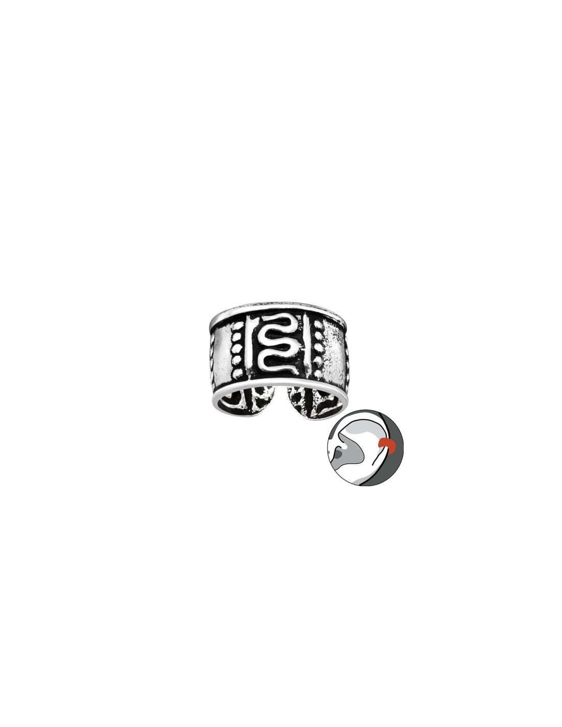 Aros de Plata Cuff  1un Vintage 9 mm...