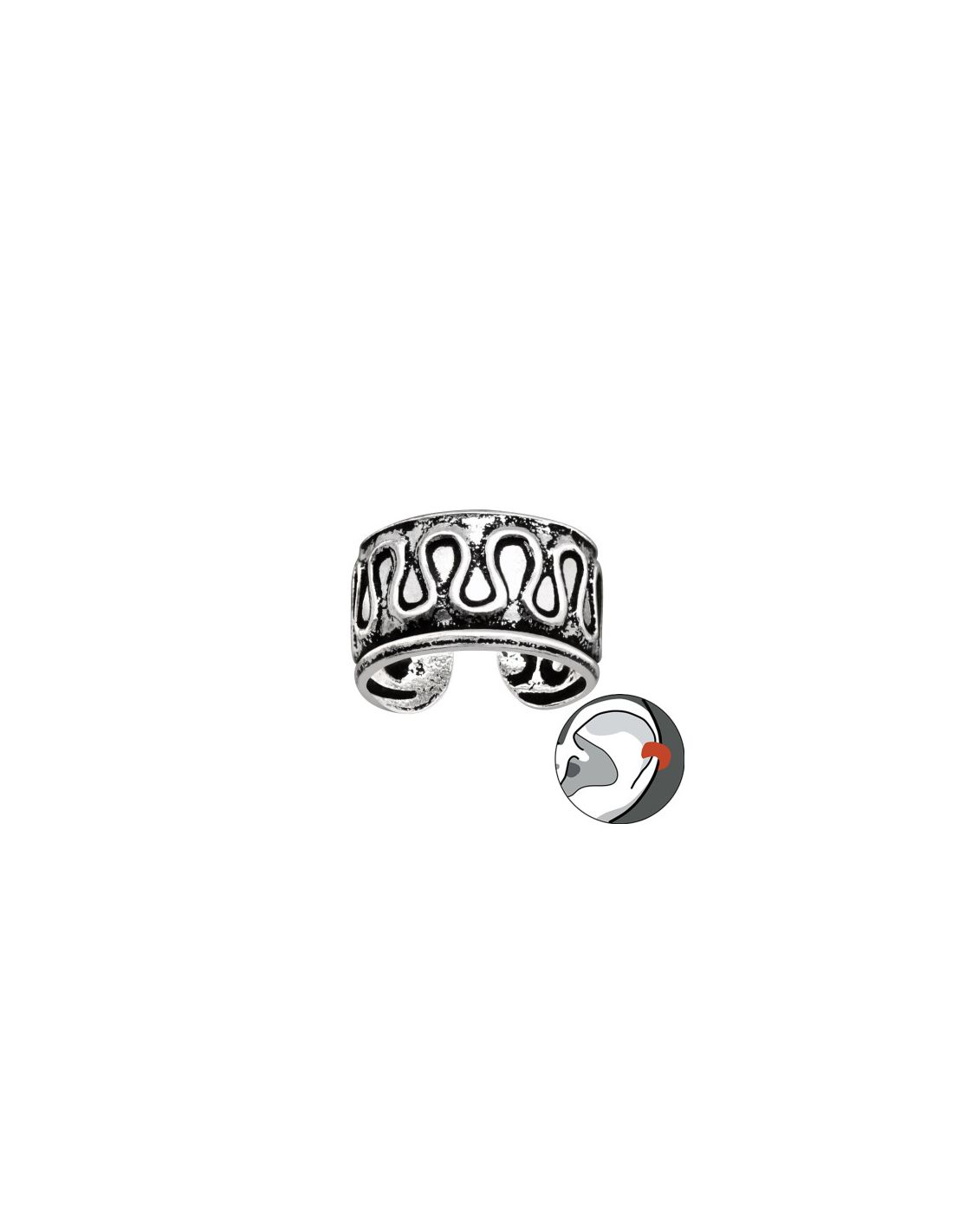 Aros de Plata Cuff  1un Vintage 9 mm...