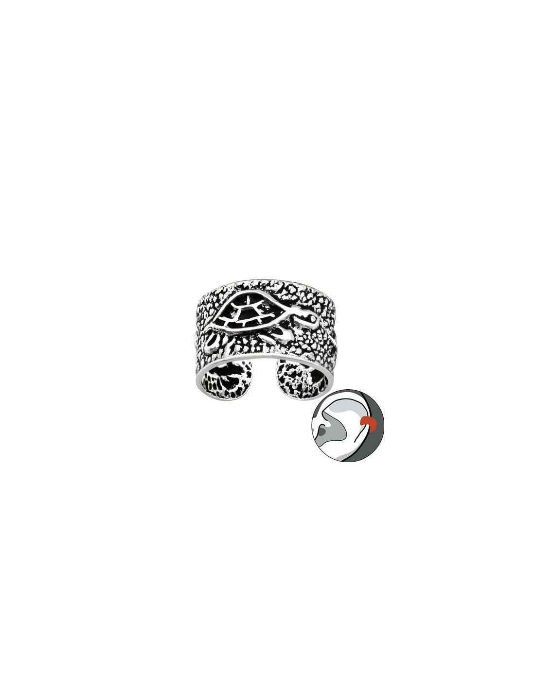 Aros de Plata Cuff  1un Evil Eye 9 mm...