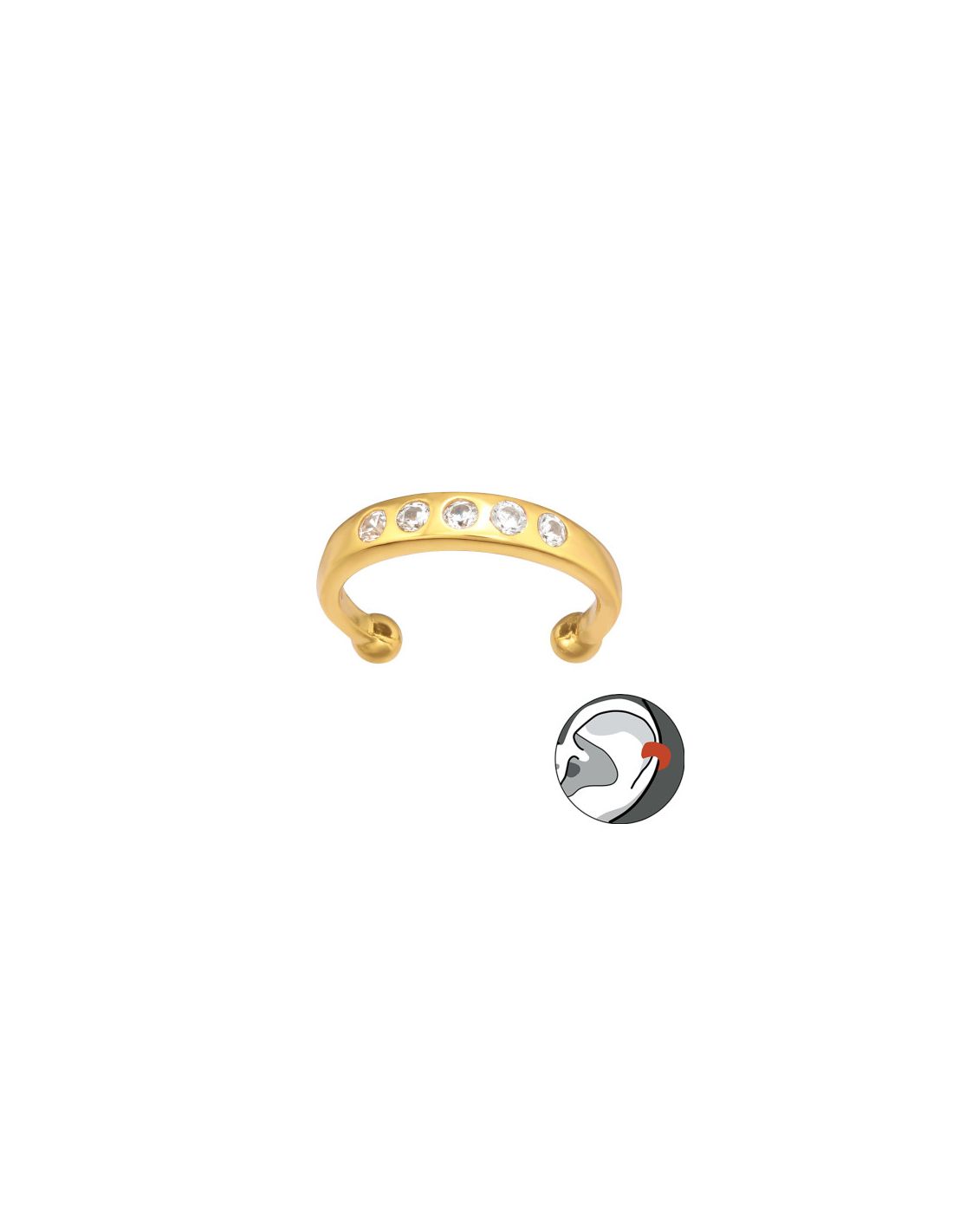Aros de Plata Cuff  1un Plain 1.5 mm...