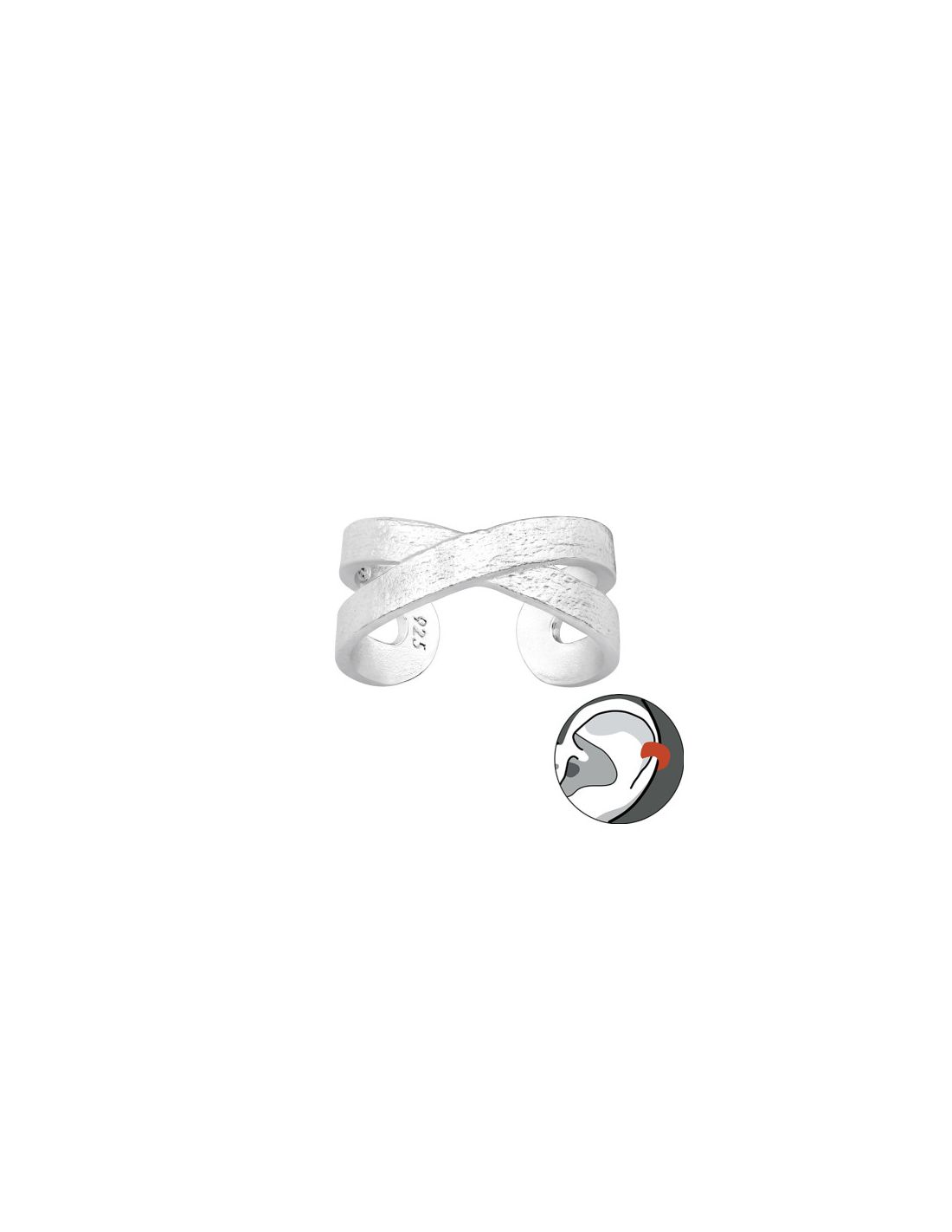 Aros de Plata Cuff  1un Cross Brush 5...
