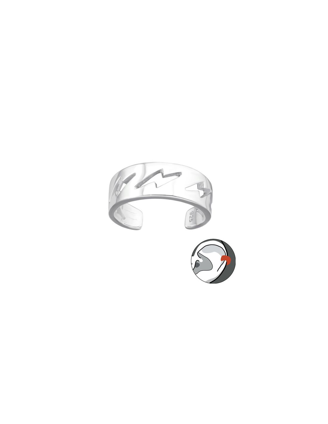 Aros de Plata Cuff  1un Lightning...
