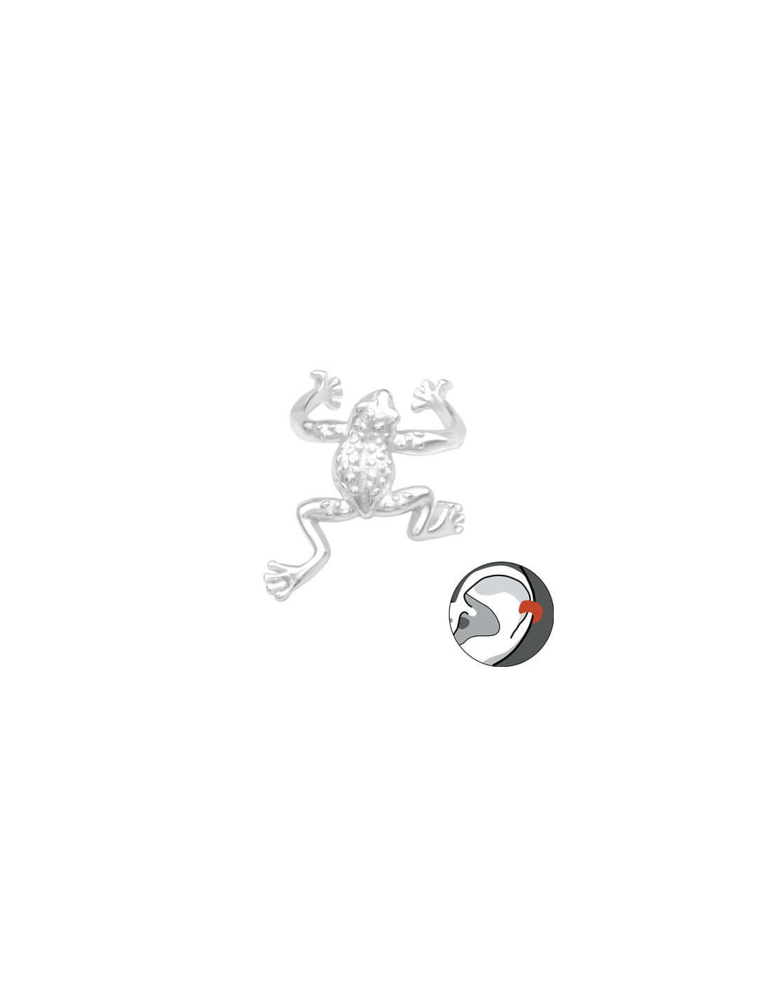 Aros de Plata Cuff  1un Frog 15 mm x...