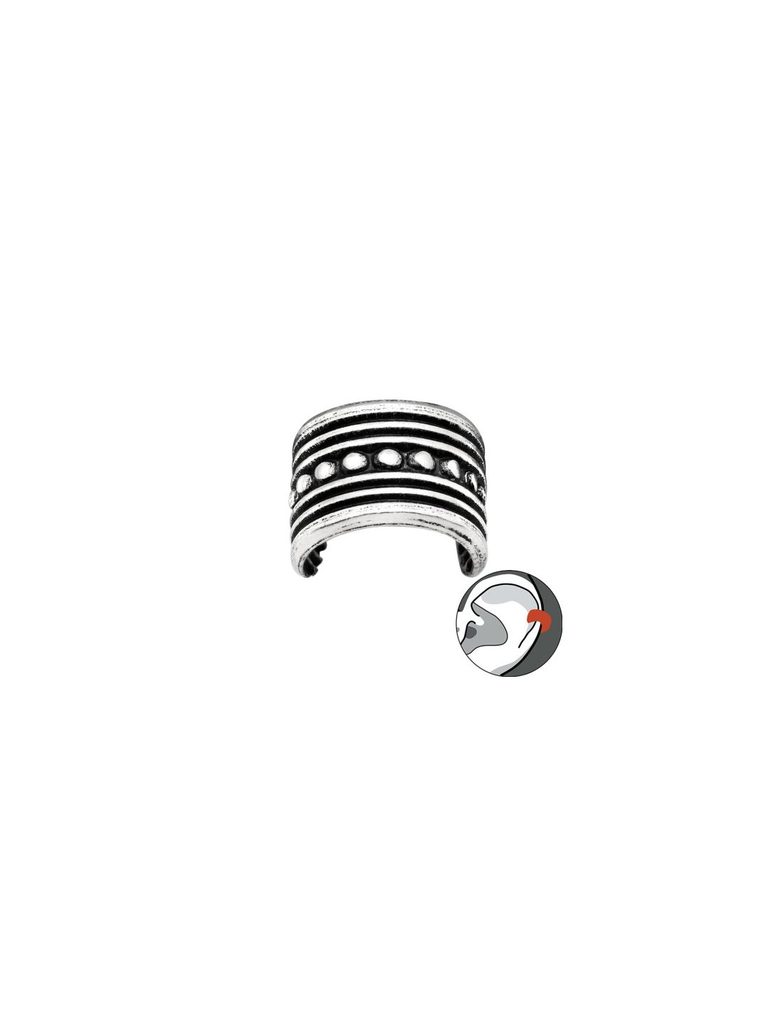 Aros de Plata Cuff  1un Vintage 6 mm...
