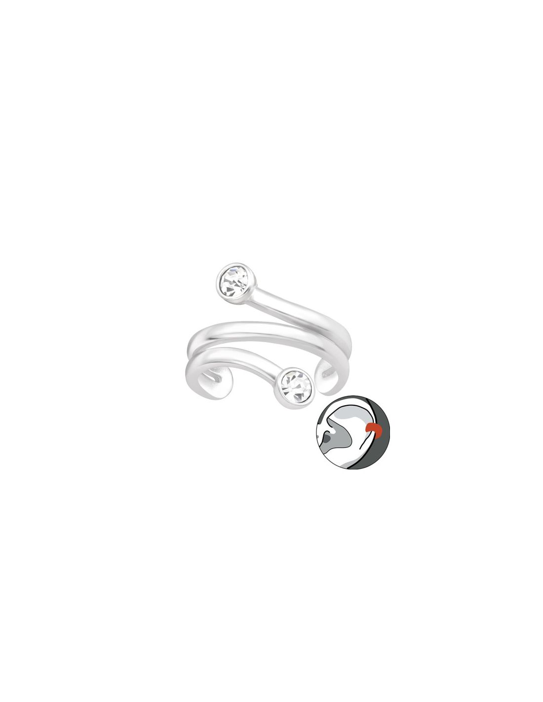 Aros de Plata Cuff  1un Geometric 9...