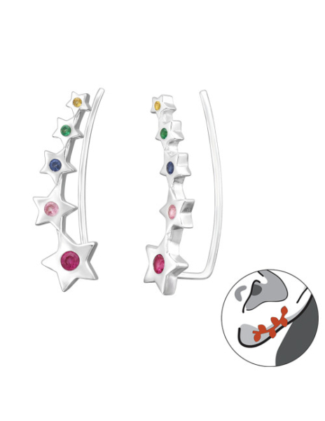 Aros de Plata Cuff Trepador...