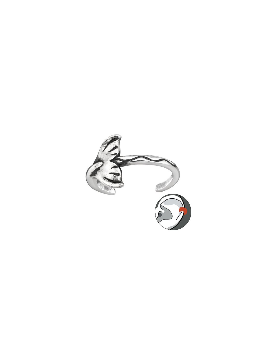 Aros de Plata Cuff  1un Mermaid Tail...