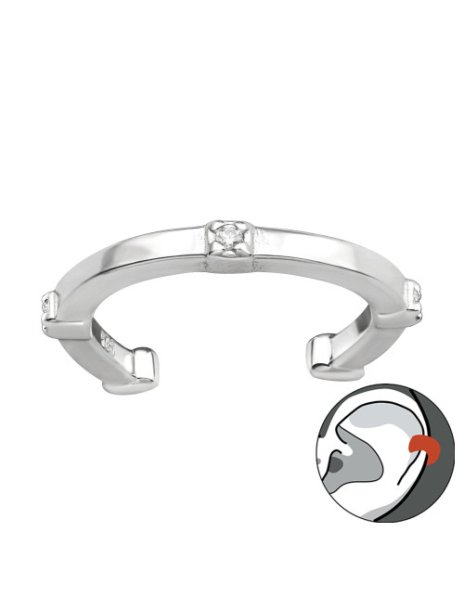 Aros de Plata Cuff  1un...