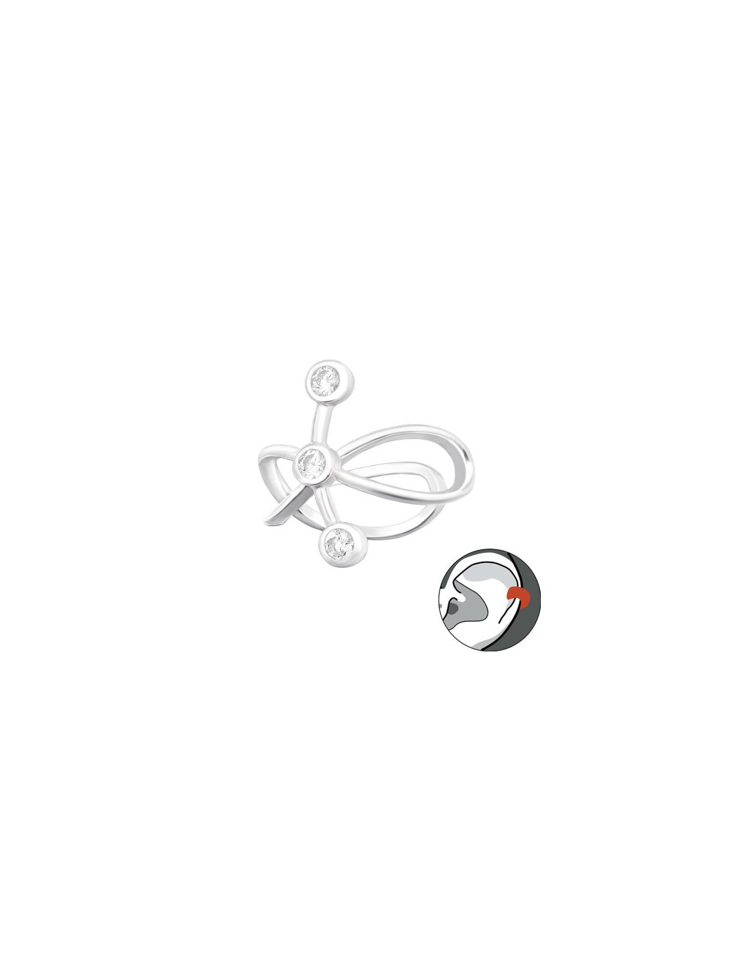 Aros de Plata Cuff  1un Geometric 4...