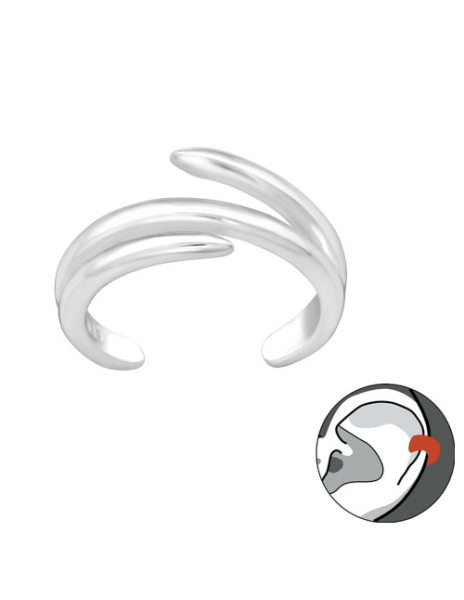 Aros de Plata Cuff  1un...