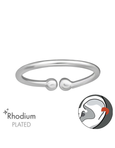 Aros de Plata Cuff  1un...