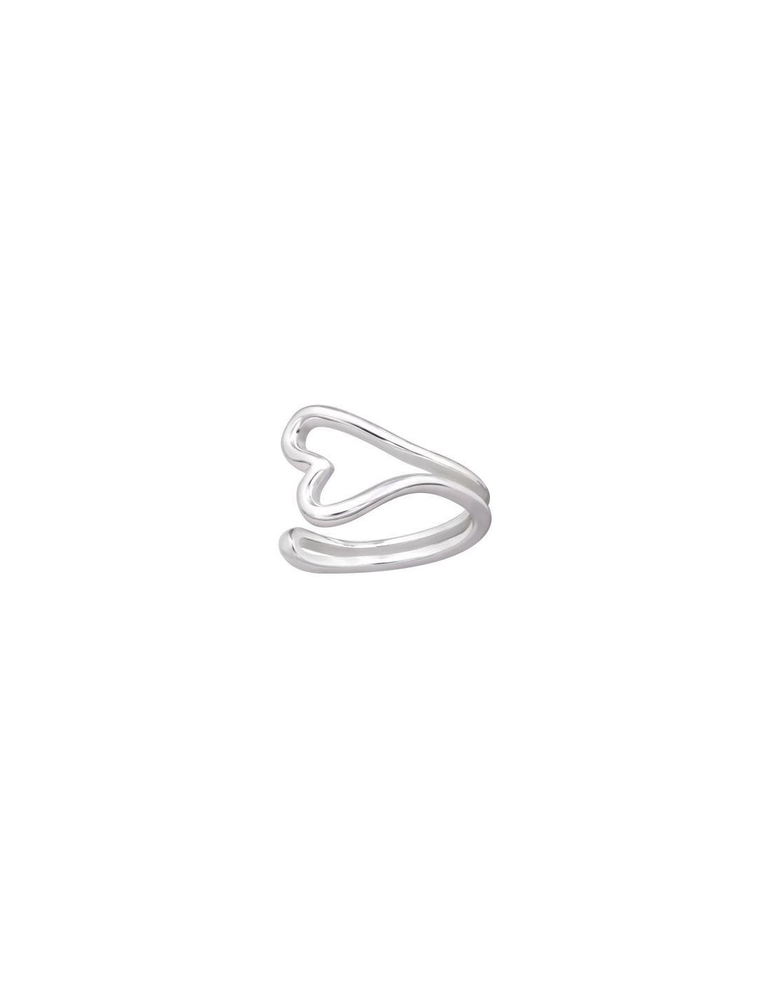 Aros de Plata Cuff  1un Heart 12 mm x...