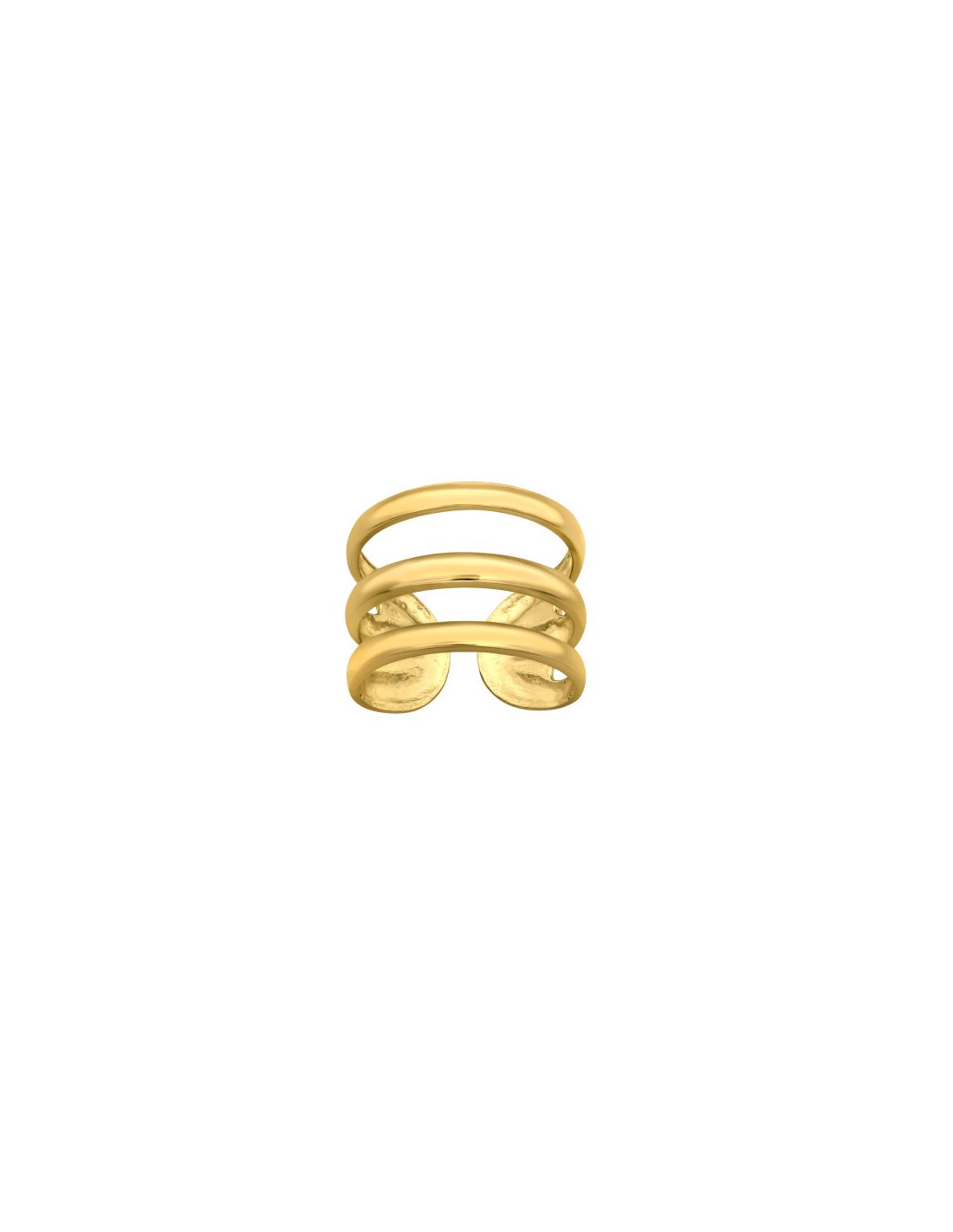 Aros de Plata Cuff  1un Triple Line 8...