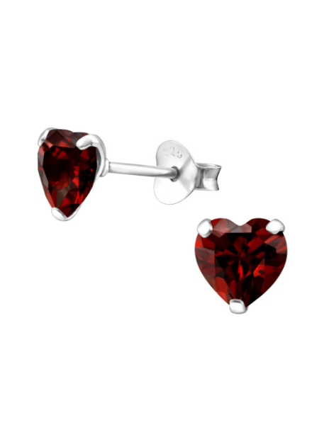 Aros de Plata Heart 6Mm CZ...