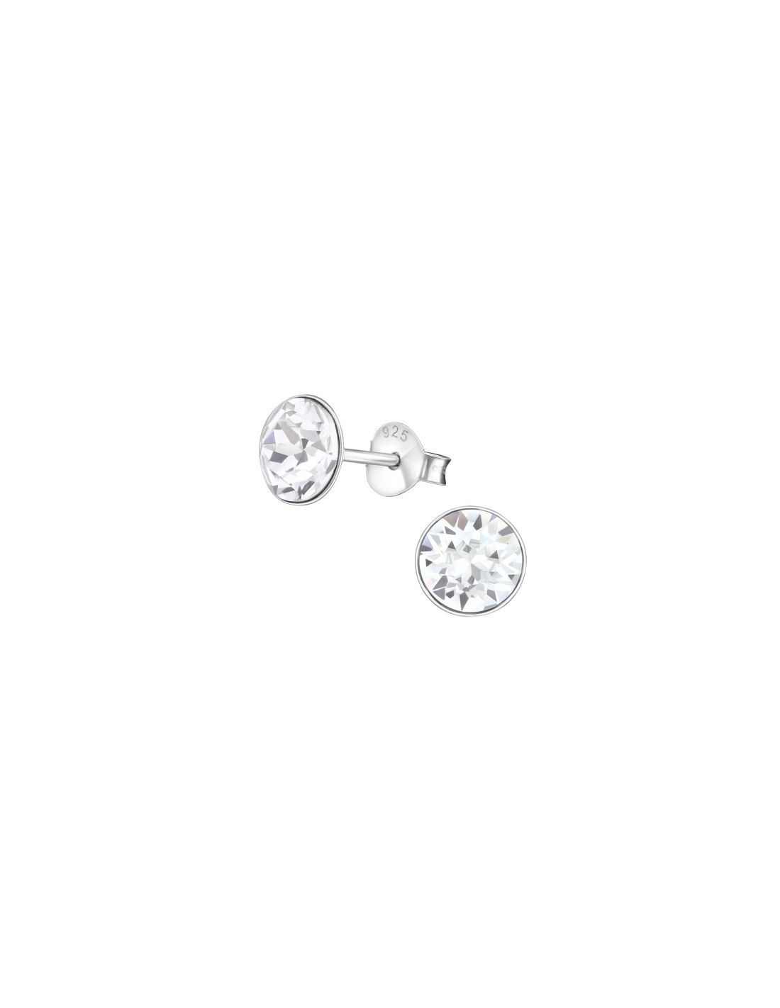 Aros de Plata Round 6Mm Crystal