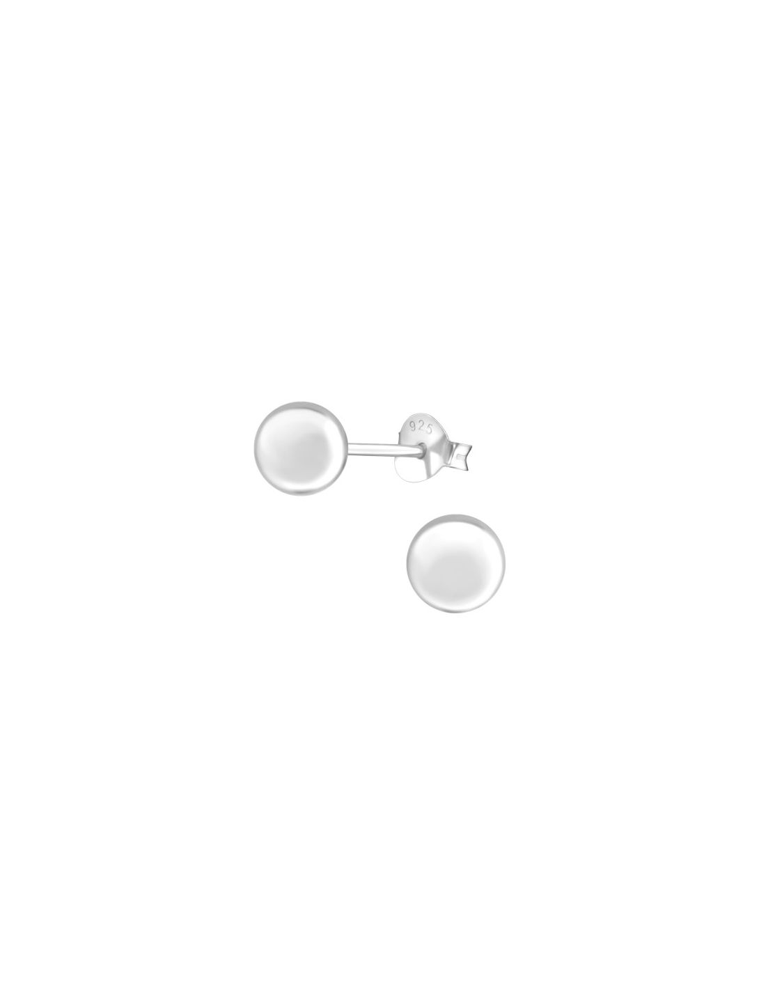 Aros de Plata Ball 6Mm -