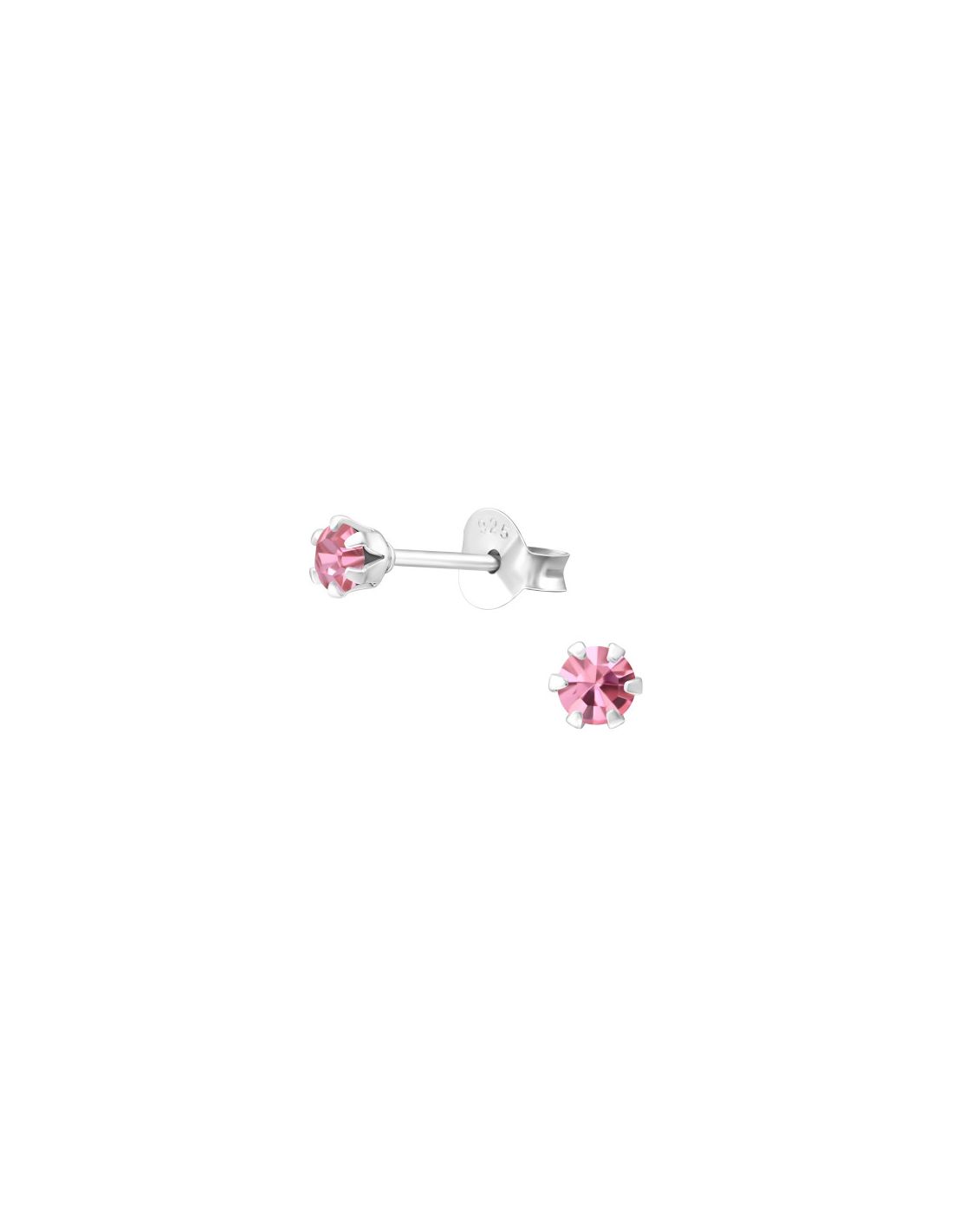 Aros de Plata Round 3Mm Light Rose