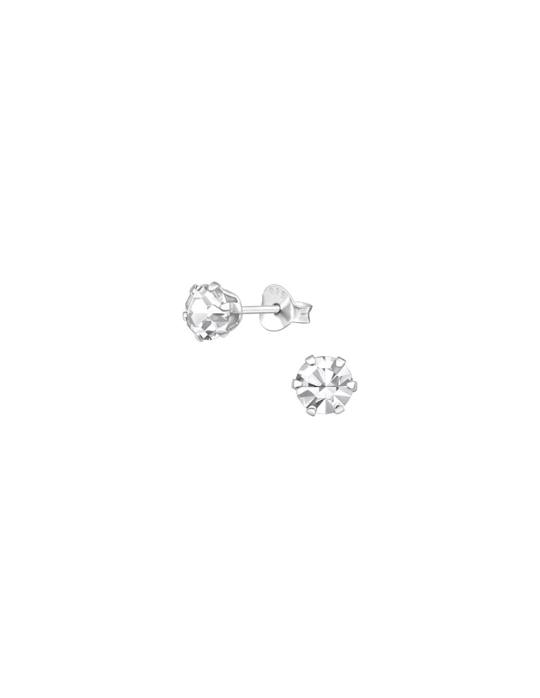 Aros de Plata Round 5Mm Crystal