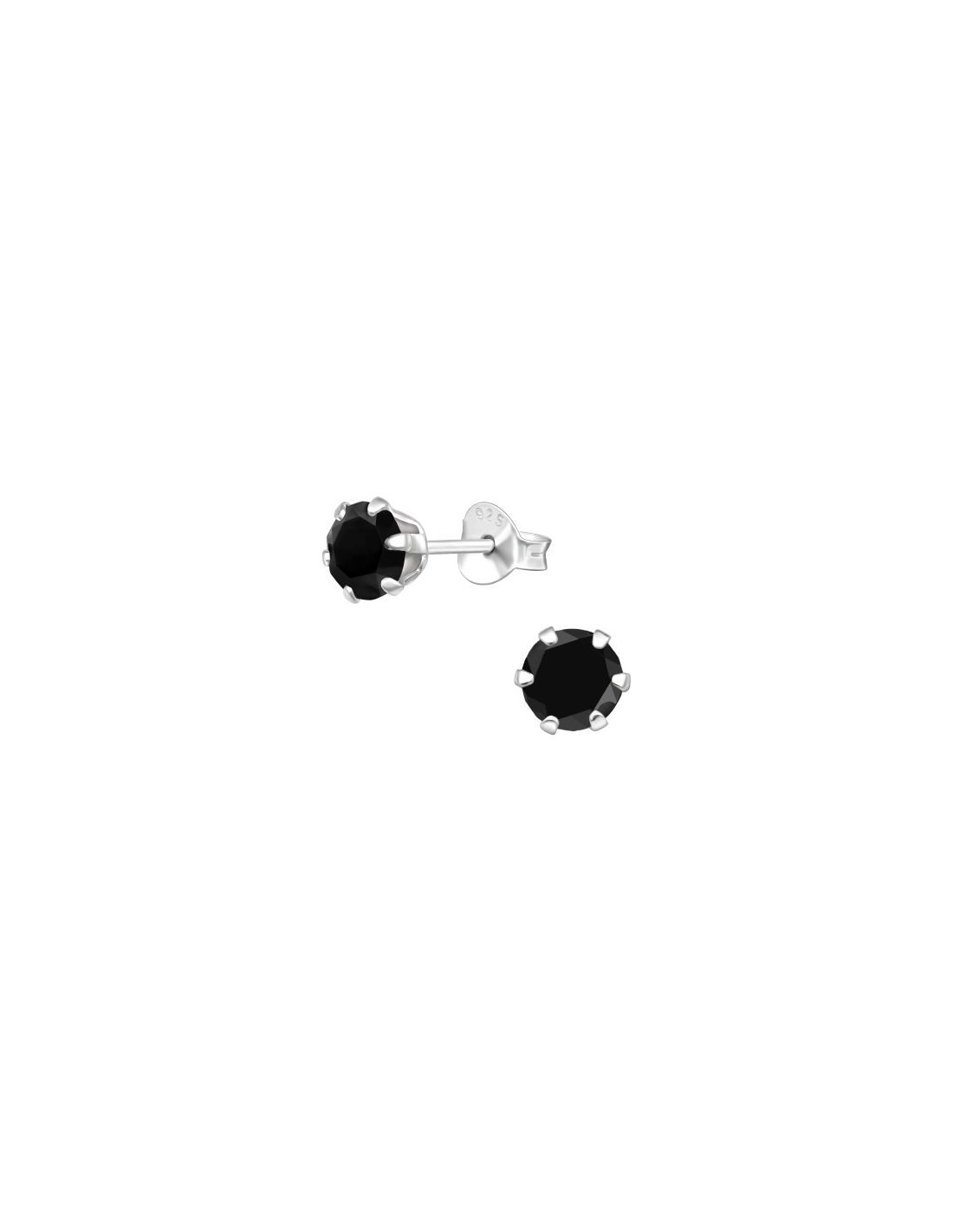 Aros de Plata Round 5Mm Jet