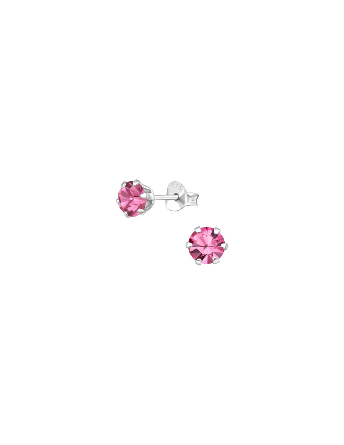 Aros de Plata Round 5Mm Rose