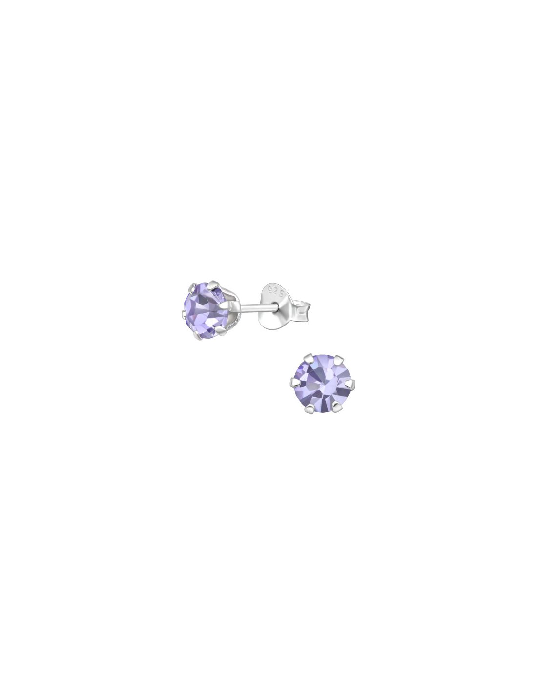 Aros de Plata Round 5Mm Violet
