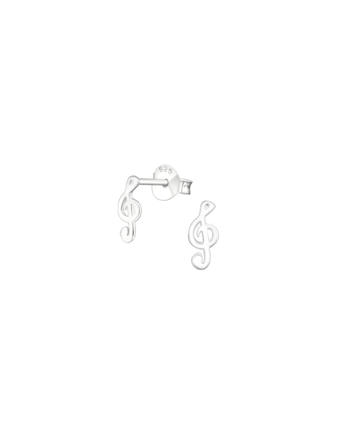 Aros de Plata Treble Clef -