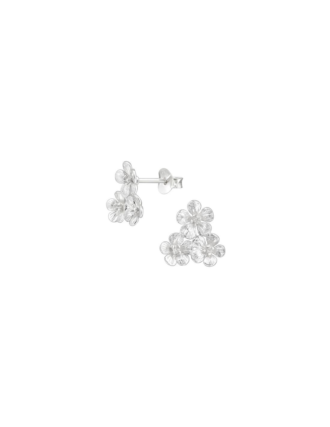 Aros de Plata Flower -