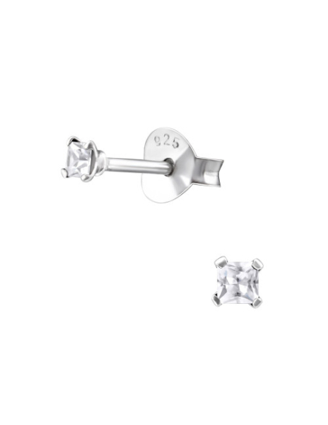 Aros de Plata Square 2Mm CZ...