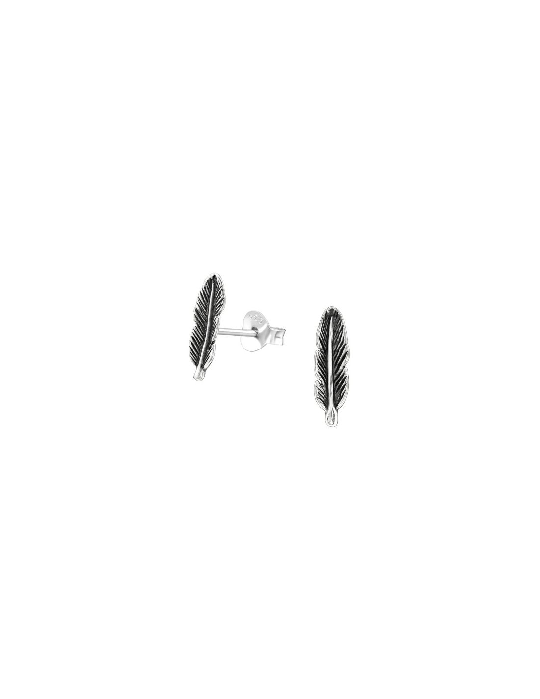 Aros de Plata Feather -