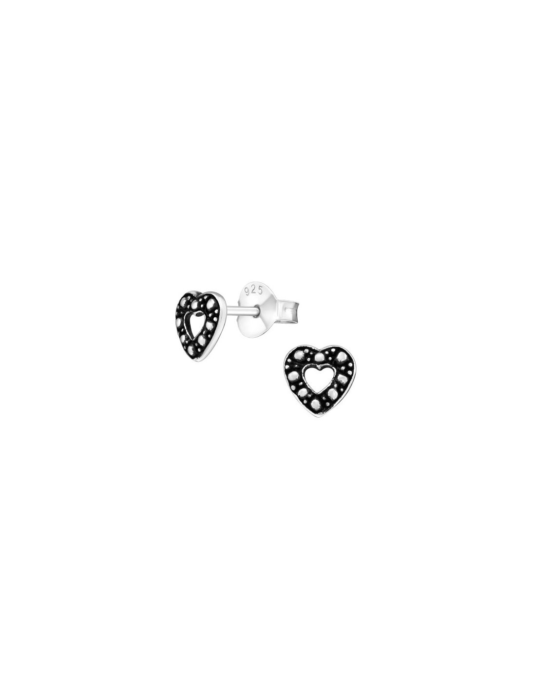 Aros de Plata Heart -