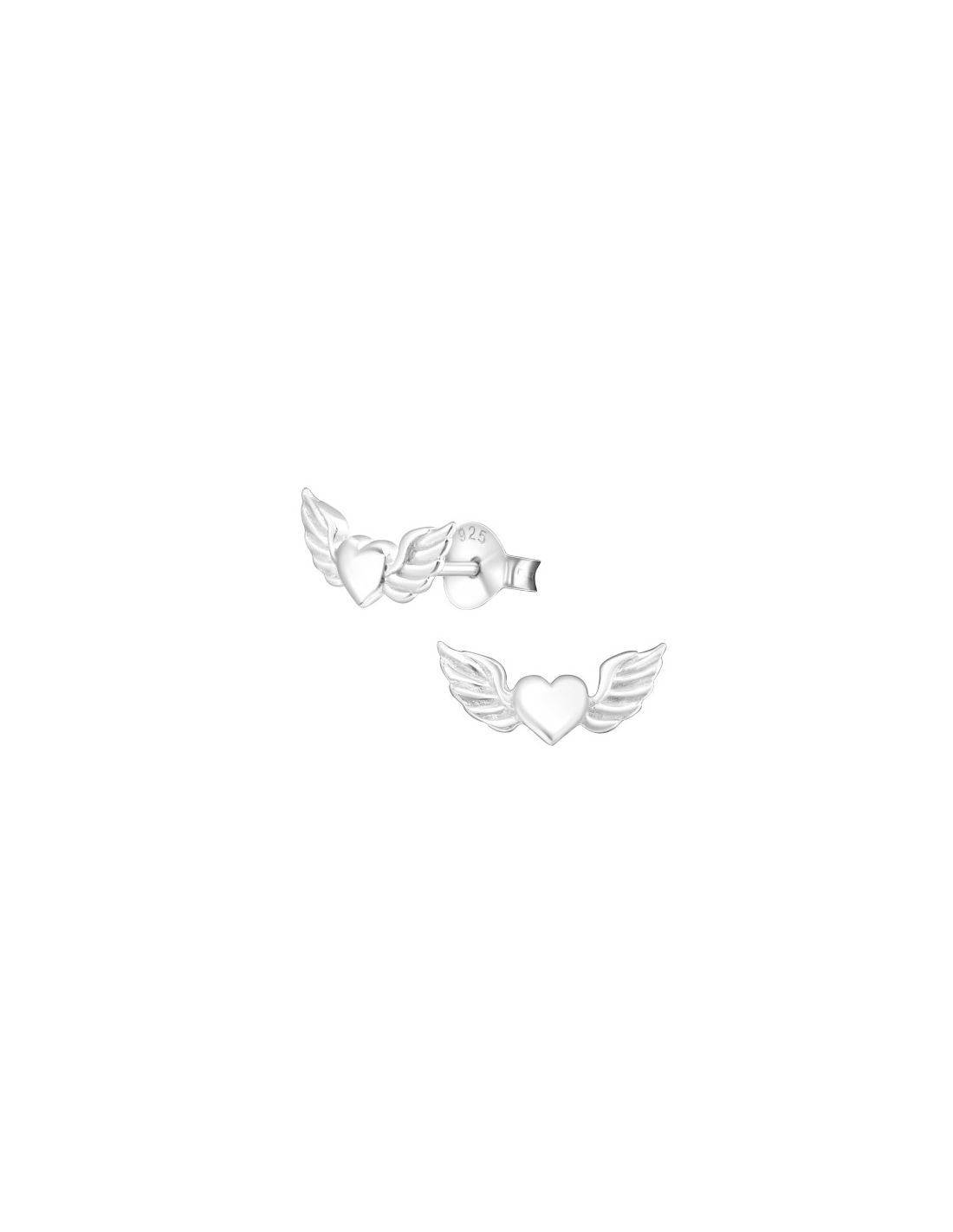 Aros de Plata Heart Wing -