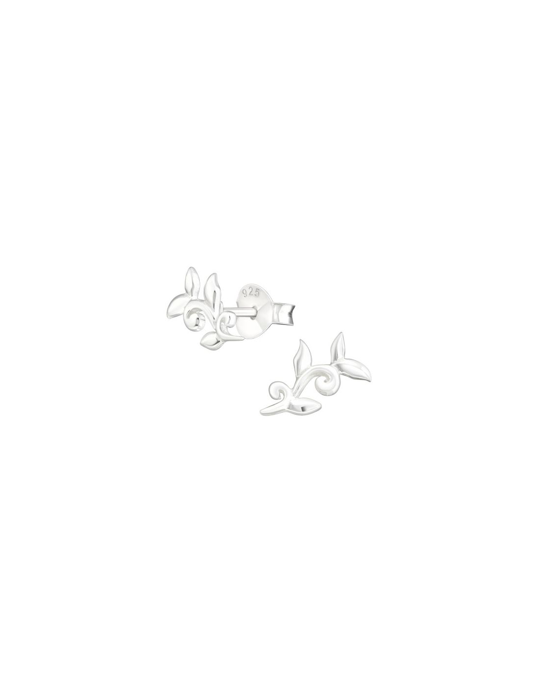 Aros de Plata Leaf -