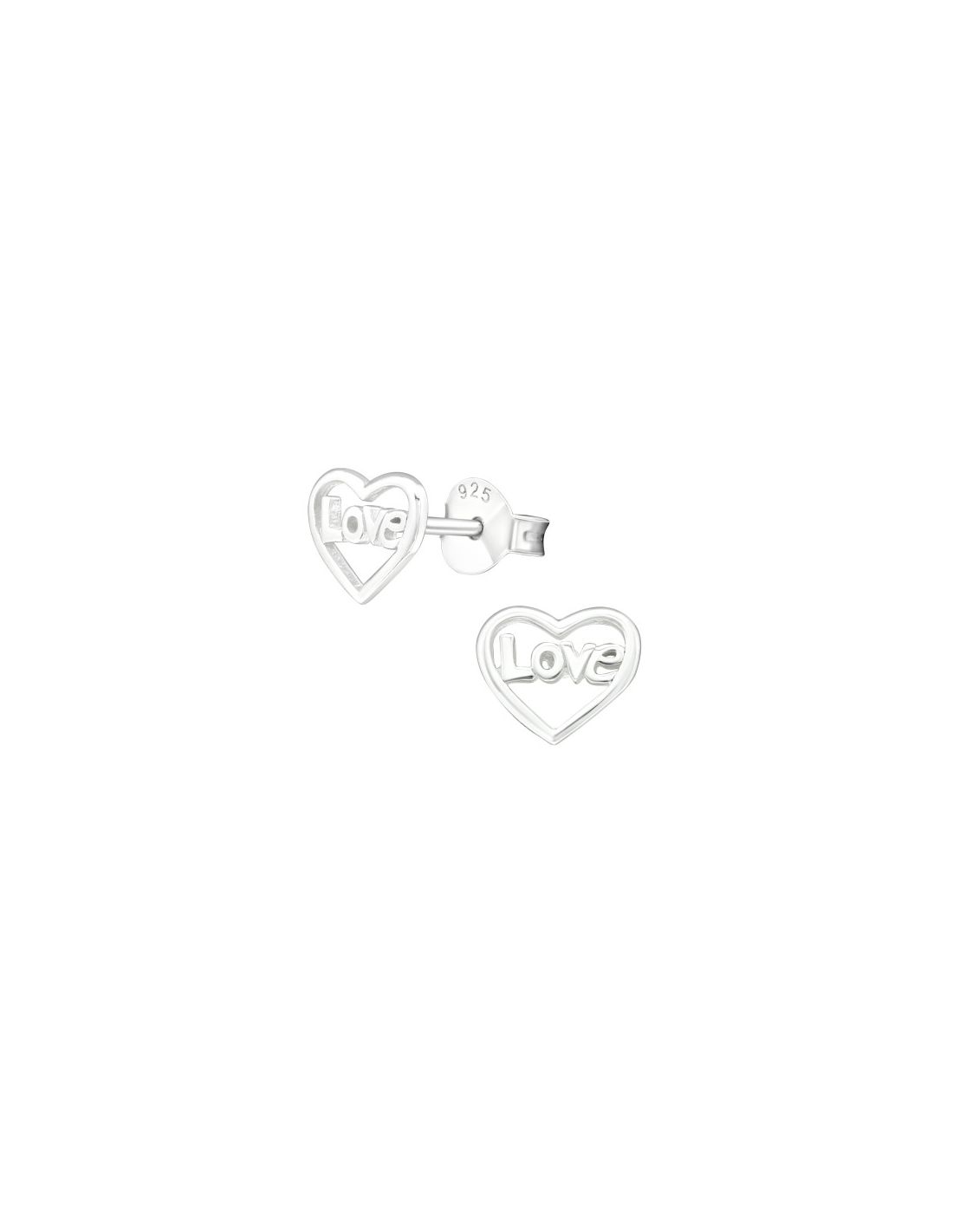 Aros de Plata Love Heart -