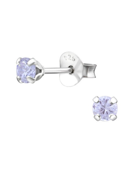 Aros de Plata 3Mm Round CZ...