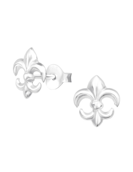 Aros de Plata Fleur De Lis -