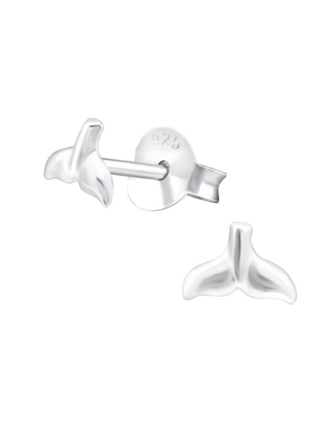 Aros de Plata Whale's Tail -