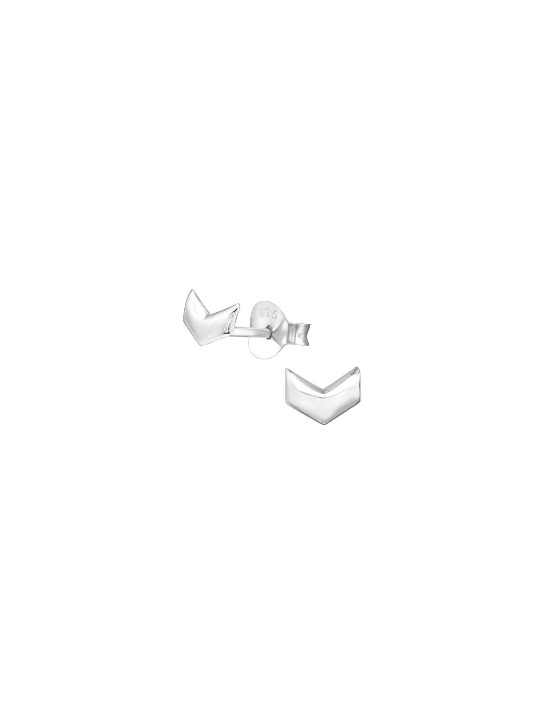 Aros de Plata Chevron -