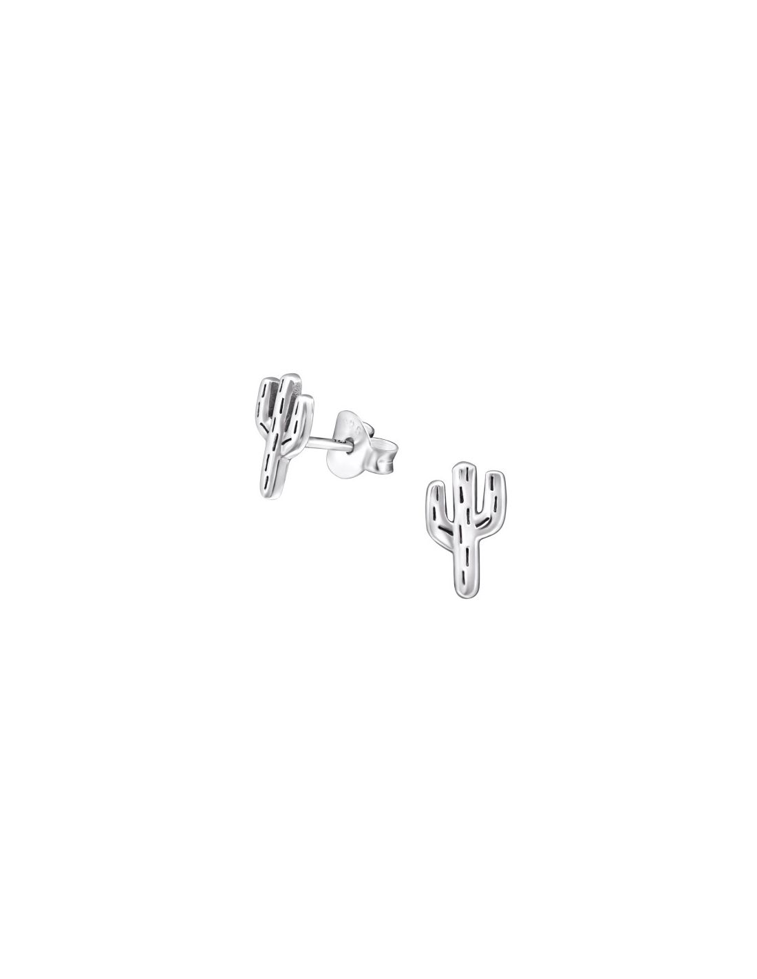 Aros de Plata Cactus -