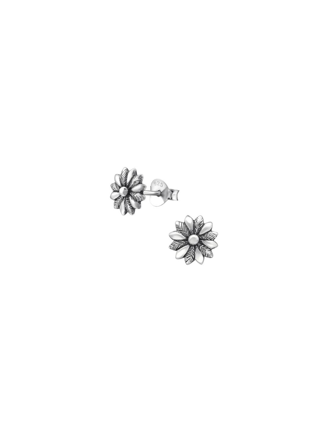 Aros de Plata Flower -