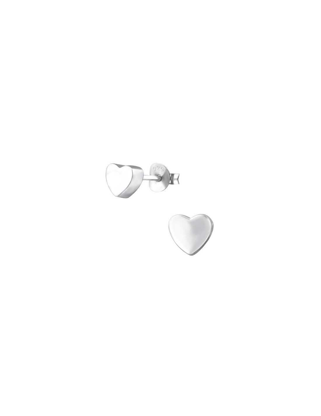 Aros de Plata 3D Heart -