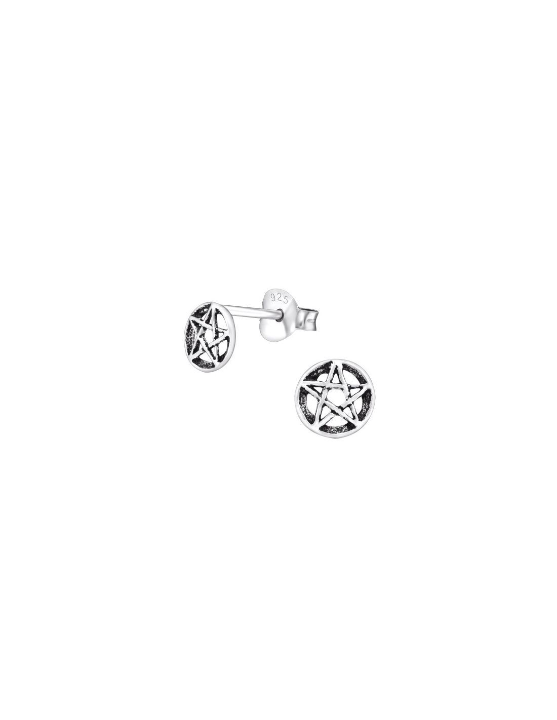 Aros de Plata Gothic Star -