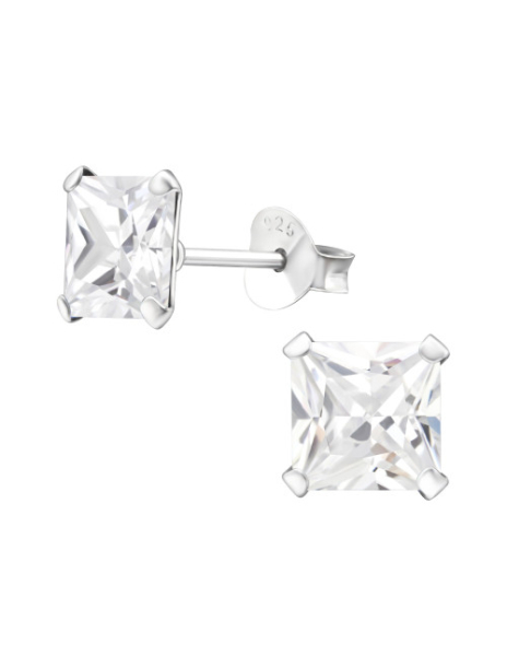 Aros de Plata Square 6Mm CZ... 2
